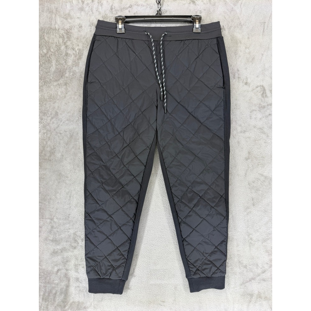 Athleta Apres Ski Down Jogger Black Quilted Insulated Pants 985608 Womens 12